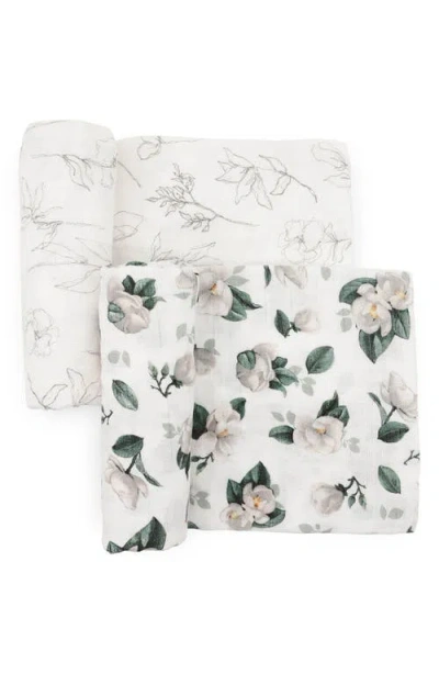 Little Unicorn 2-pack Organic Cotton Muslin Swaddle Blanket In White