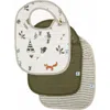Little Unicorn Kids'  3-pack Classic Cotton Muslin Bibs In Forest Friends 2