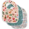 Little Unicorn Kids'  3-pack Classic Cotton Muslin Bibs In Vintage Floral