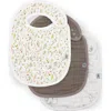 Little Unicorn Kids'  3-pack Organic Cotton Muslin Bibs In Brown