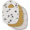 Little Unicorn Kids'  3-pack Organic Cotton Muslin Bibs In Neutral