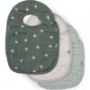 Little Unicorn Kids'  3-pack Organic Cotton Muslin Bibs In Green