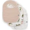 Little Unicorn Kids'  3-pack Organic Cotton Muslin Bibs In Brown