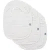 Little Unicorn Kids'  3-pack Organic Cotton Muslin Bibs In White