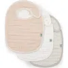 Little Unicorn 3-pack Organic Cotton Muslin Bibs In Neutral