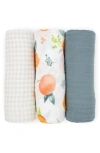 Little Unicorn 3-pack Organic Cotton Muslin Swaddle Blankets In Multi