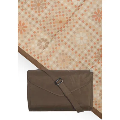 Little Unicorn '5 X 5 On-the-go' Foldable Outdoor Blanket In Brown