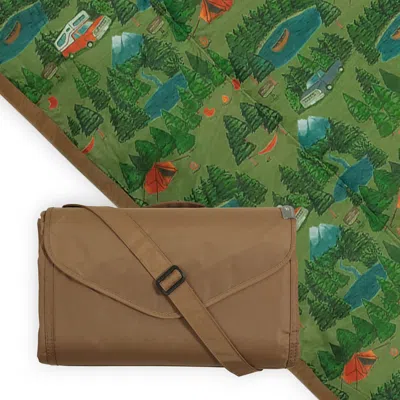 Little Unicorn 5 X 5 Outdoor Blanket In Brown