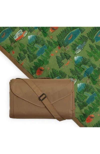 Little Unicorn 5 X 7 Outdoor Blanket In Green