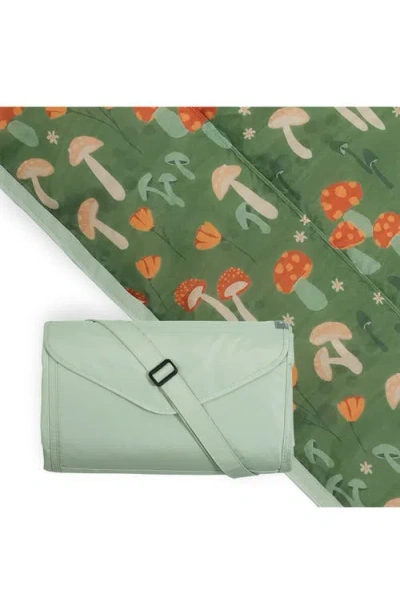 Little Unicorn 5 X 7 Outdoor Blanket In Green