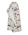 Little Unicorn Baby Boys Animal Print Muslin And Terry Hooded Towel In Woof