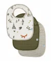 Little Unicorn Baby Printed Muslin Classic Bib, Pack Of 3 In Forest Friends