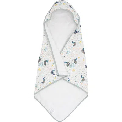Little Unicorn Kids'  Cotton Muslin & Terry Hooded Infant Towel In Peacock