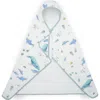 Little Unicorn Cotton Muslin & Terry Hooded Towel In Blue
