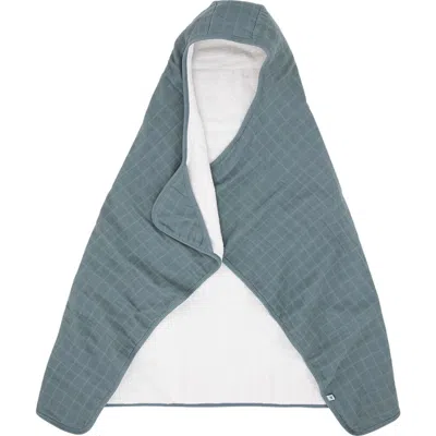 Little Unicorn Cotton Muslin & Terry Hooded Towel In Sea