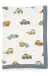 Little Unicorn Cotton Muslin Baby Quilt In Multi