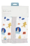Little Unicorn Cotton Muslin Baby Quilt In Christmas Time