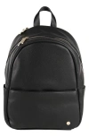 Little Unicorn Babies' Faux Leather Diaper Backpack In Black