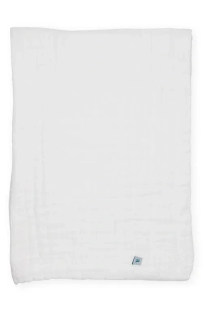 Little Unicorn Organic Cotton Muslin Baby Quilt In White