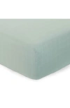 Little Unicorn Organic Cotton Muslin Crib Sheet In Green