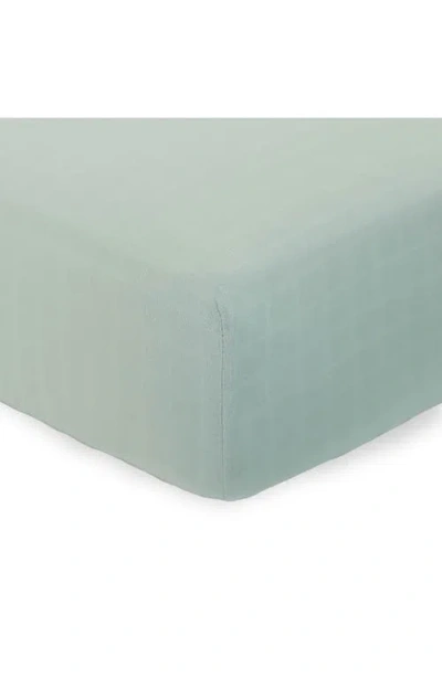 Little Unicorn Organic Cotton Muslin Crib Sheet In Green