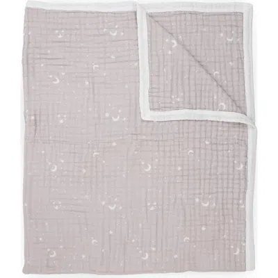 Little Unicorn Organic Cotton Muslin Quilted Throw In Brown