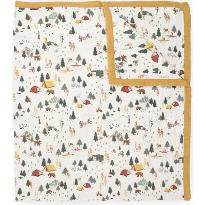 Little Unicorn Organic Cotton Muslin Quilted Throw In Multi