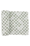 Little Unicorn Organic Cotton Muslin Swaddle Blanket In Green