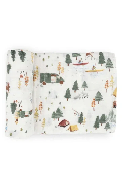 Little Unicorn Organic Cotton Muslin Swaddle Blanket In White