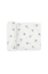 Little Unicorn Organic Cotton Muslin Swaddle Blanket In White