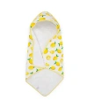 Little Unicorn Unisex Cotton Hooded Towel In Lemon
