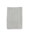 Little Unicorn Cotton Muslin Baby Quilt In Grey Stripe