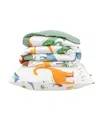 Little Unicorn Toddler Cotton Muslin Bedding Set In Dino Names