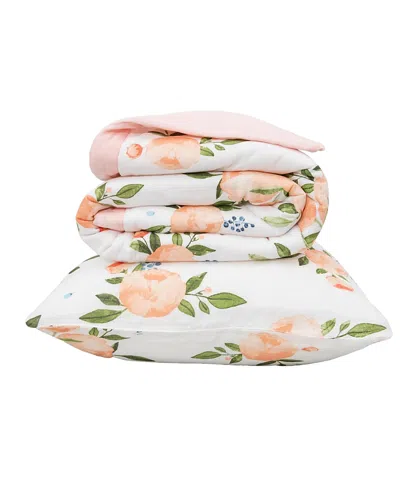 Little Unicorn Unisex Cotton Muslin Bedding Set In Watercolor Roses Grande
