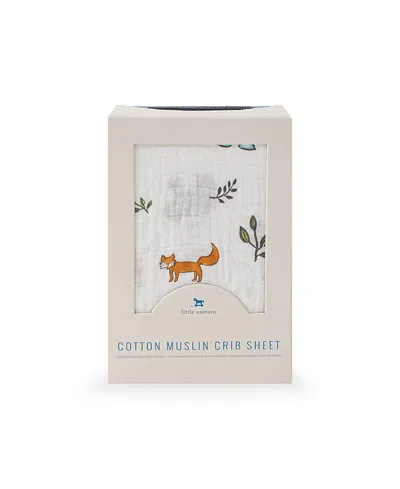 Little Unicorn Unisex Cotton Muslin Crib Sheet In Forest Friends