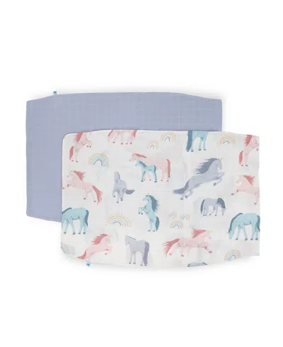 LITTLE UNICORN UNISEX COTTON MUSLIN PILLOWCASE 2 PACK - BABY, TODDLER
