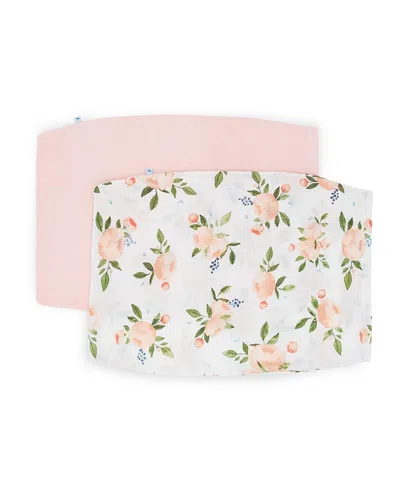 Little Unicorn Unisex Cotton Muslin Pillowcases, 2 Pack In Watercolor Roses Grande