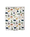 Little Unicorn Unisex Cotton Muslin Quilted Throw - Baby In Dino Friends