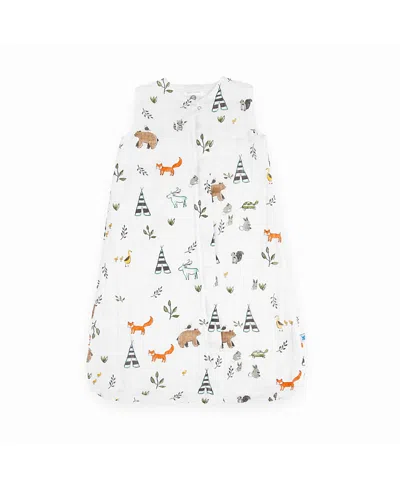 Little Unicorn Unisex Cotton Muslin Sleep Bag - Baby In White