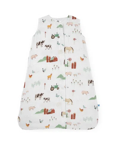 Little Unicorn Unisex Cotton Muslin Sleep Bag - Baby In White