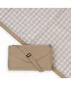 Little Unicorn Unisex Outdoor Blanket 5 X 10 - Baby In Beige Buffalo Check