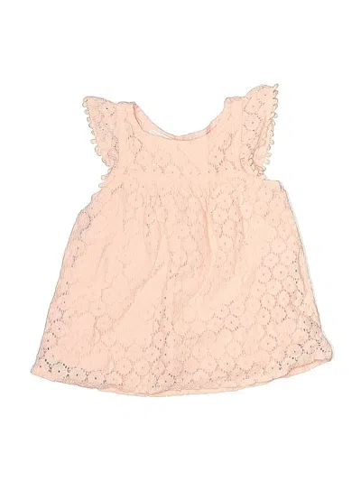 Pre-owned Little Wonders Babies' Sleeveless Top Pink Ruffles Neckline Tops