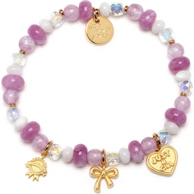 Little Words Project And Everything Nice Stretch Bracelet In Pink