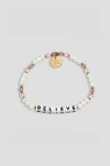 LITTLE WORDS PROJECT BELIEVE BEADED BRACELET IN WHITE, WOMEN'S AT URBAN OUTFITTERS