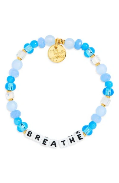 Little Words Project Breathe Beaded Stretch Bracelet In White
