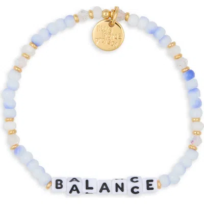 Little Words Project Cotton Clouds Balance Stretch Bracelet In Multi