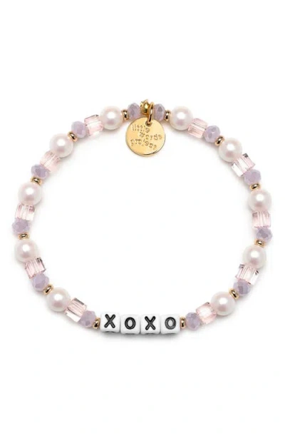 Little Words Project Cupid's Arrow Beaded Stretch Bracelet In Multi