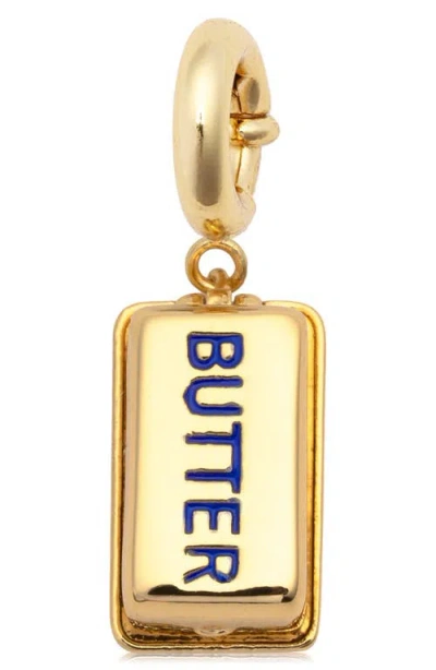 Little Words Project Dinner Party Butter Stick Charm In Gold