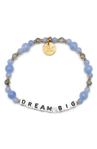 Little Words Project Dream Big Beaded Stretch Bracelet In White