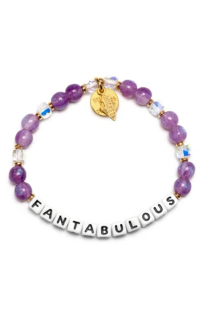 Little Words Project Fantabulous Stretch Beaded Bracelet In Purple